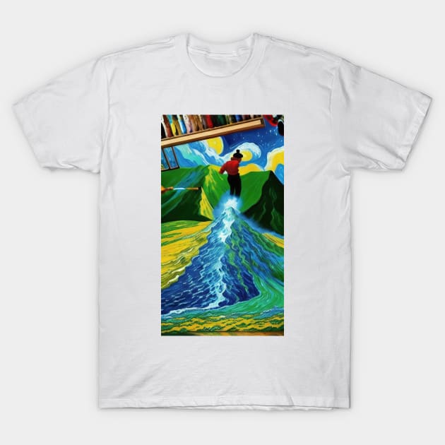 Ascending Triumph: Reaching the Mountain's Peak T-Shirt by hypnohymn